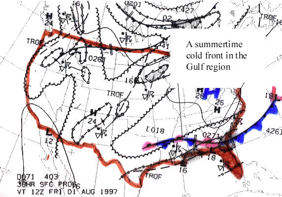 Cold Fronts - a map